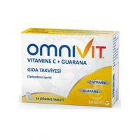 OMNİVİT VİTAMİNE C + GUARANA ÇİĞNEME TABLETİ