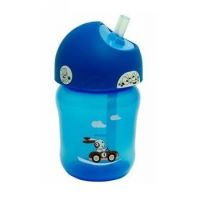 AVENT DESENLİ MAGİC DAMLATMAZ BARDAK 260 ML PİPETLİ MAVİ