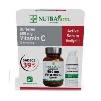 NUTRAFARM VİTAMİN C 500 MG+ACTİVE SERUM HEDİYELİ PAKET